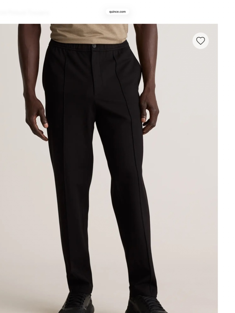 Quince Men's stretch Knit Pintuck Trousers in Steel Size S